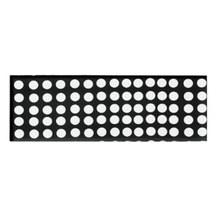 Name der weißen Polka-Dosen Namenschild
