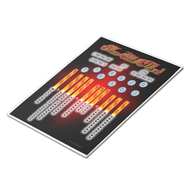 Name, der Wert platzieren Notepad Notizblock (angewinkelt)