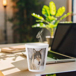 Name der Wolfskopf-Tier-Monogramm Milchtasse