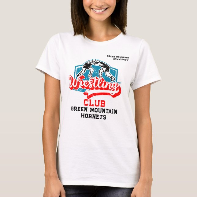 Name der Wrestling Team Club School T-Shirt (Vorderseite)