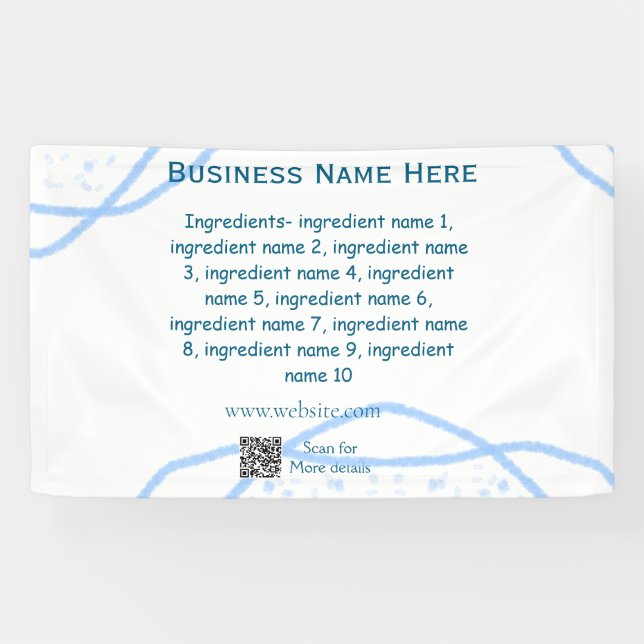 Name der Zutaten Name Firmenname Website QR-Code h Banner (Horizontal)