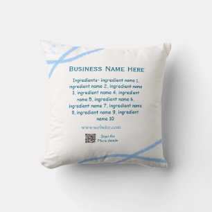 Name der Zutaten Name Firmenname Website QR-Code h Kissen