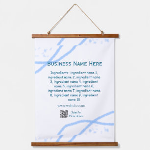 Name der Zutaten Name Firmenname Website QR-Code h Wandteppich Mit Holzrahmen