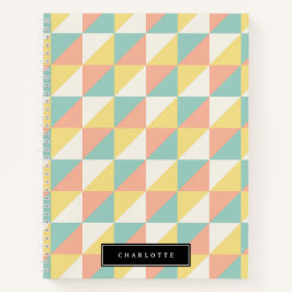 Name des Abstrakten Dreiecks mit farbiger Geometri Notizbuch