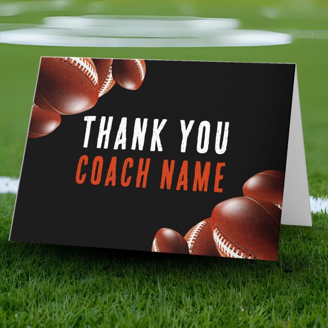 Name des American Football Coach Dankeskarte (Von Creator hochgeladen)