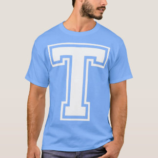 Name des Anfangsbuchstabens des Hauptstadt t Weiße T-Shirt