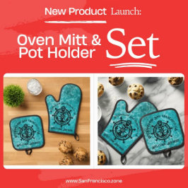 Name des Ankerrads Ofenhandschuh & Topflappen-Set