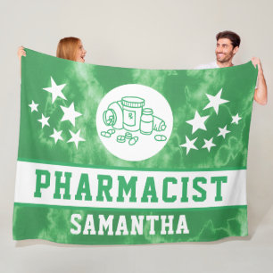 Name des Apothekers der personalisierten grünen Ge Fleecedecke