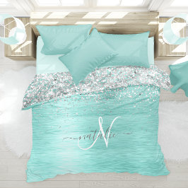 Name des aquamarin gebürsteten Metalls Silber Glit