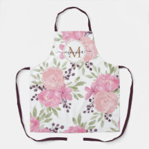 Name des Aquarells Floral Gold Monogram