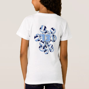 Name des Athleten: Marineblau lt blue volleyballs T-Shirt