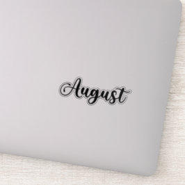 Name des Augusts - Handgeschriebene Kalligrafie Aufkleber