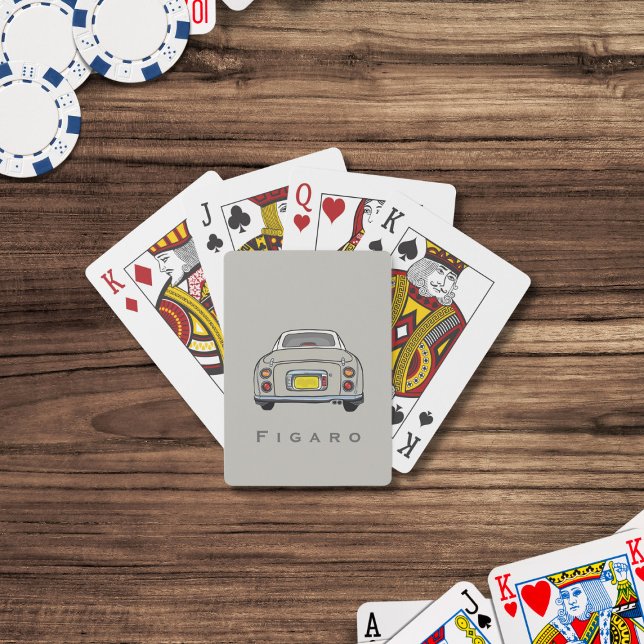 Name des Autos Topaz Mist Figaro Spielkarten (Fun figgy playing cards with space for your name (or your car's))
