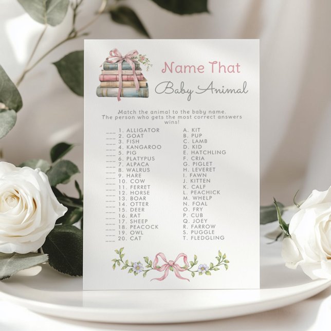 Name des Baby Animal Storybook Baby Showspiels (Von Creator hochgeladen)