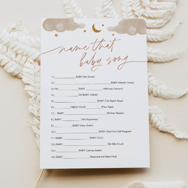 Name des Baby Song Game Twinkle Little Star Einladung (Von Creator hochgeladen)