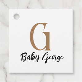 Name des Baby unisex monogramm minimal Geschenkanhänger