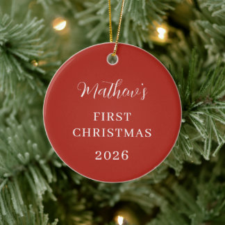 Name des Babys erstes Weihnachten Keramik Ornament