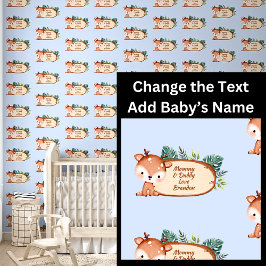 Name des Babys, Text-Phrase, Cute Baby Deer-Zeiche Tapete