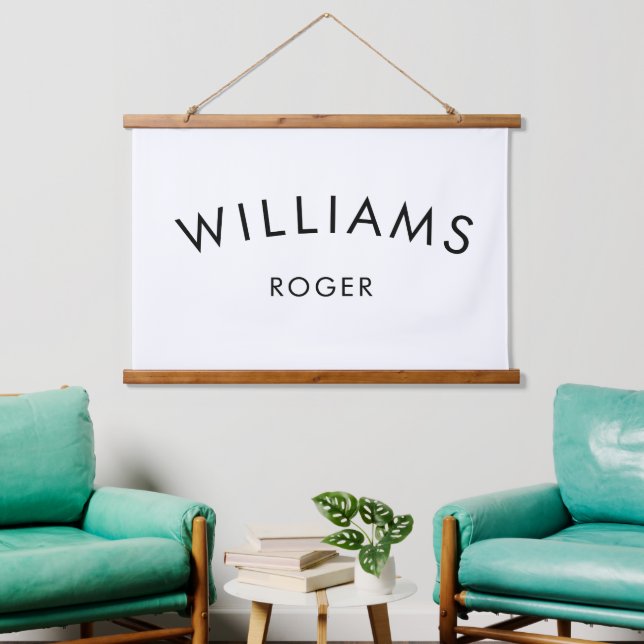 Name des Babys | Wandhängen | Holzkunst Wandteppich Mit Holzrahmen (Wohnzimmer)