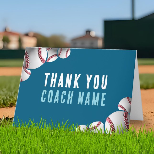 Name des Baseball-Coaches Dankeskarte (Von Creator hochgeladen)