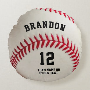 Name des Baseball-Players Personalisiert Rundes Kissen