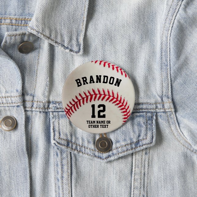 Name des Baseball-Spielers Button (Beispiel)
