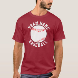 Name des Baseball-Teams, Player & Jersey-Nummer T-Shirt