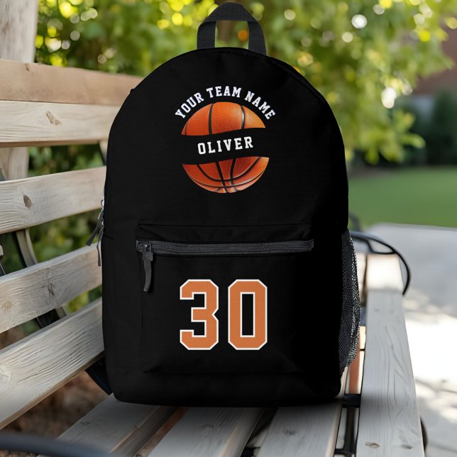Name des Basketball-Spielers Team Name Sport Bedruckter Rucksack (Von Creator hochgeladen)