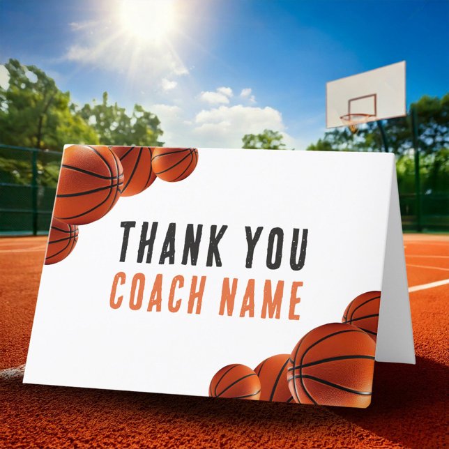 Name des Basketballtrainers Dankeskarte (Von Creator hochgeladen)