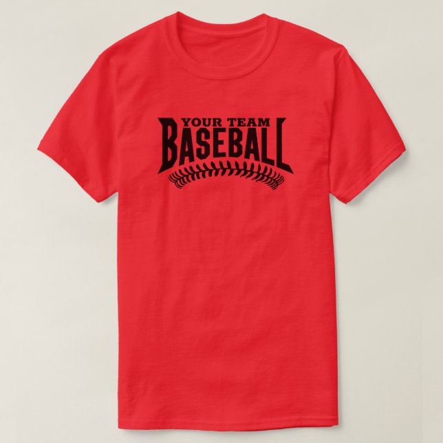 Name des benutzerdefinierten Baseball-Teams T-Shirt (Design vorne)