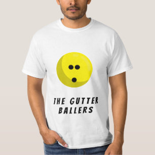 Name des benutzerdefinierten Bowlings   Gelber Bow T-Shirt