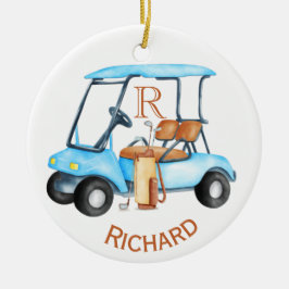 Name des benutzerdefinierten Cart Clubs Monogram Keramik Ornament