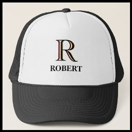 Name des benutzerdefinierten dreisfarbigen Monogra Truckerkappe