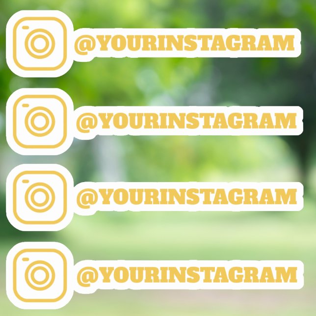 Name des benutzerdefinierten Gold Instagram Social Aufkleber (Von Creator hochgeladen)