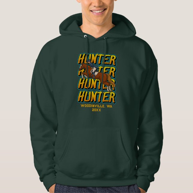 Name des benutzerdefinierten Jägerereignisses oder Hoodie (Vorderseite)