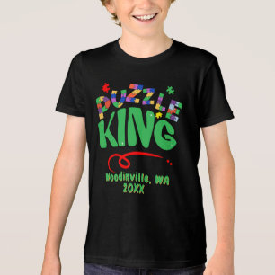 Name des benutzerdefinierten Jigsaw-Puzzle-King-Po Tri-Blend Shirt