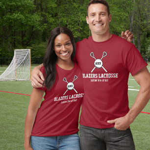 Name des benutzerdefinierten Lacrosse Stick- und B T-Shirt