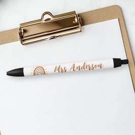 Name des benutzerdefinierten Lehrers Boho Rainbow  Kugelschreiber