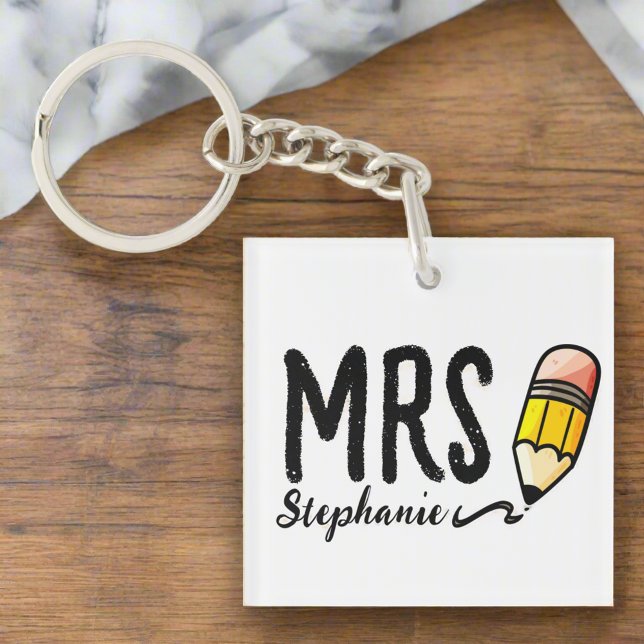 Name des benutzerdefinierten Lehrers l Einmaliges  Schlüsselanhänger (Von Creator hochgeladen)