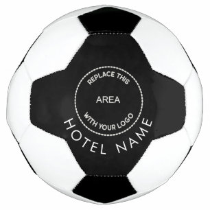 Name des benutzerdefinierten Logo-Hotels weiß Schw Fußball