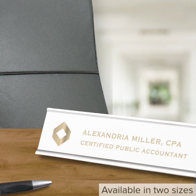 Name des benutzerdefinierten Logos Beruflich Schreibtischnamensplakette (Von Creator hochgeladen)