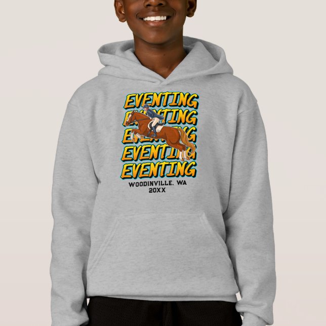 Name des benutzerdefinierten Pferdeereignisses ode Hoodie (Vorderseite)