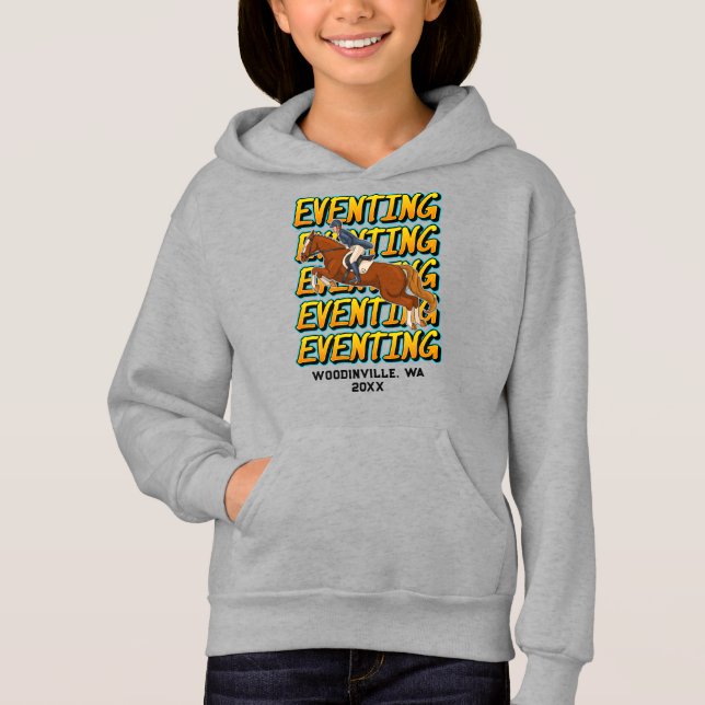 Name des benutzerdefinierten Pferdeereignisses ode Hoodie (Vorderseite)