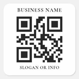 Name des benutzerdefinierten QR-Codes Quadratischer Aufkleber