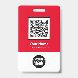 Name des benutzerdefinierten Red Employee Qr-Code- Ausweis