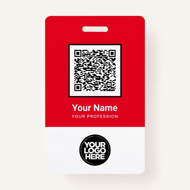 Name des benutzerdefinierten Red Employee Qr-Code- Ausweis (Vorderseite)