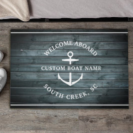 Name des benutzerdefinierten Schiffes Driftwood Wi Fußmatte