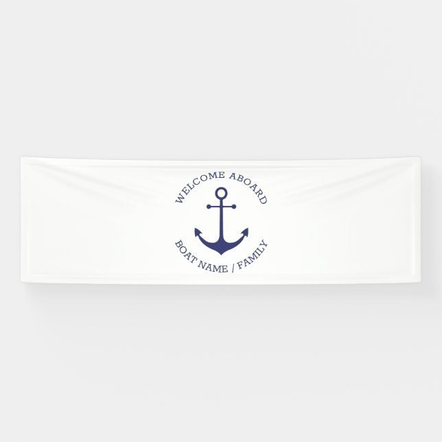 Name des benutzerdefinierten Schiffs "Nautischer A Banner (Horizontal)