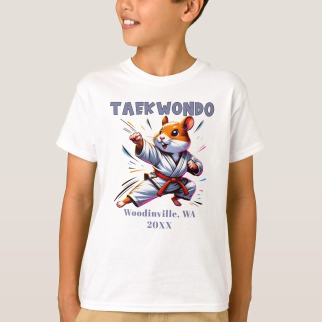 Name des benutzerdefinierten Taekwondo-Practitione T-Shirt (Vorderseite)