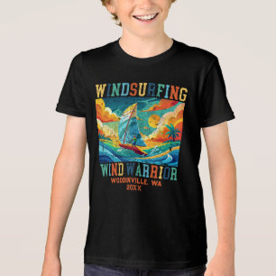 Name des benutzerdefinierten Windsurfstandorts Tri-Blend Shirt